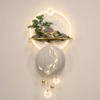 Panneau mural LED en porcelaine cristalline « Pine des Montagnes Orientales » pour entrée, salon, bureau et intérieurs d'inspiration zen