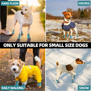Scarpe da esterno per cani scarpe da corsa per animali domestici medie per animali domestici grandi cinghie di fissaggio robuste suola antiscivolo stivali per cani - Product Image 3