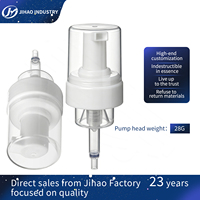 Tête de pompe à mousse 43/410 avec couvercle anti-poussière, en matériau PP, adaptée aux bouteilles de 43 mm, utilisée pour le nettoyage du visage, la mousse nettoyante
