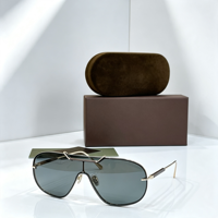 Nouvelles lunettes de soleil de luxe pour hommes, mode décontractée, UV400, avec montures à double pont en métal, lunettes de soleil de haute qualité pour les vacances à la plage