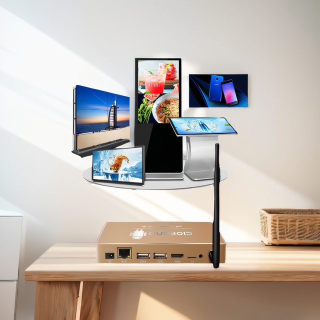 Full Screen Displaying Android 7.1 Media Player Tv Box Free Remote Control Software Video Wall Effect Android Box
