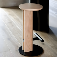 Tabouret de bar moderne de style designer pour hôtel, café, restaurant, salon, meubles de chaise de bar en bois massif