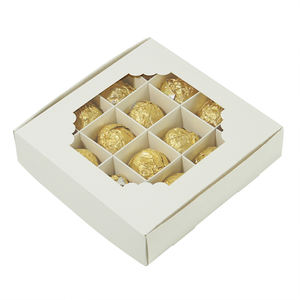 Boîte pliable en plastique, emballage de chocolat, 16 cellules, jetable, 15x15x3.5cm, 500 pièces - Product Image 5