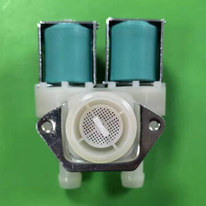 European-Style Nylon 6/8 Thread Vertical 90-Degree One-In-Two-Out Solenoid Valve for Water Inlet <b>Laundry</b> <b>Appliance</b> Part - Product Image 1