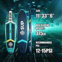 E SUP Planche de SUP gonflable légère certifiée CE 11 pieds pour femmes, facile à transporter, pour toutes les eaux, rivières, lacs, jeux aquatiques, surf