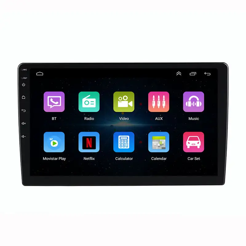 Dual Din 9 дюймов емкостный сенсорный экран двойной передний USB порт проводной Carplay Android Auto MP5 магнитола
