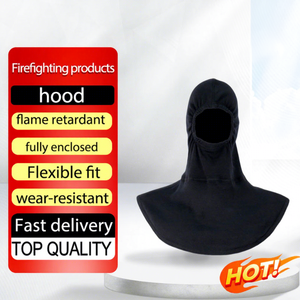 Capucha Ignífuga Negra Personalizable AmpsafeX (Lona y Fibra de Vidrio) para Bomberos, Suministro Directo de Fábrica y Venta al Por Mayor - Product Image 1