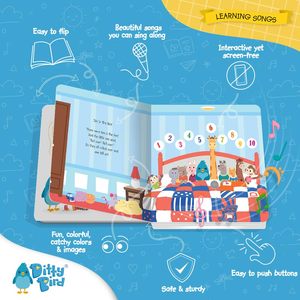 Libro de canciones de acción DITTY BIRD. Nuestro Mejor Libro Musical Interactivo <span class=keywords><strong>para</strong></span> Bebés - Product Image 3