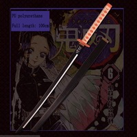 Cosplay Anime Tanjiro Demon Katana Blade Sword pour Halloween Version Courte Jouets en Bois pour Enfants Unisexe Sezhicai CN;ZHE