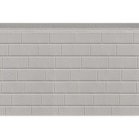 Panneau sandwich en PU perforé imitation brique AGM pour la construction de maisons, isolation des murs extérieurs, panneau métallique sculpté intégré