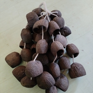 Wholesale Hand‑crafted Natural Fruit Shell Cluster Shaker Bells Cotton Rope Hanging <b>Wind</b> <b>Chime</b> For Sound Therapy - Product Image 2