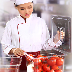 Étagère de drainage en polycarbonate <span class=keywords><strong>plastique</strong></span> 1/9 4'' <span class=keywords><strong>pour</strong></span> bac GN, support GN transparent 100 mm <span class=keywords><strong>pour</strong></span> bacs alimentaires transparents avec couvercle - Product Image 2