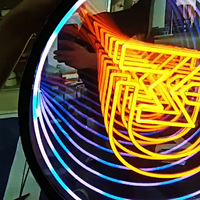 Nouvelle conception de panneau néon personnalisé à effet infini, décoration murale, miroir multicouche en acrylique, panneau néon magique 3D