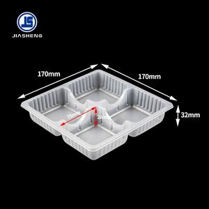 Bandeja de plástico desechable personalizada, contenedor de alimentos de 4 compartimentos, venta al por mayor - Product Image 6