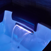 Luxe Cascade SPA Baignoire Air Massage Whirlpool Jet Baignoire Avec LED Lumière Colorée pour 1 Personne