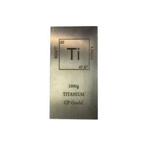 Lingote <span class=keywords><strong>de</strong></span> <span class=keywords><strong>Titanio</strong></span> Puro GR1 Ti, 1 <span class=keywords><strong>KILO</strong></span>, 500g, 250g, 99.5% Puro, Colección Fina - Product Image 2