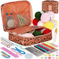 Looen Kit de Crochet de Bonne Qualité pour Débutants avec Accessoires de Couture, Trousse à Outils de Couture et Ensemble de Crochets