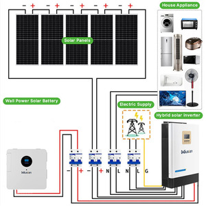 All In One Hybrid 30kw Generator Panneau Solaire Et Batterie 3kva 5kw 6kw 8kw 12kw Hybrid Solar Power System For Home - Product Image 5
