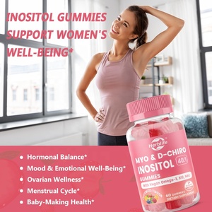 Complément alimentaire pour femmes, marque privée OEM, sans sucre, Myo-Inositol & D-Chiro Inositol 40:1 en gummies, équilibre hormonal, santé ovarienne - Product Image 3