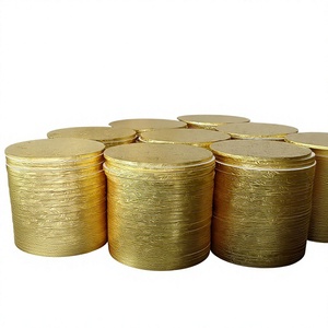 Assiettes jetables en papier enduit de qualité alimentaire SunShine, style solide commercial, blanc, couleurs personnalisables, impression de logo en feuille d'or - Product Image 1