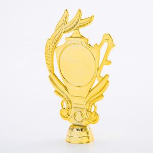 Componentes y Piezas de Trofeos de Plástico con Temática Deportiva, Anillo Dorado, Recuerdos para Torneos HP27 - Product Image 3