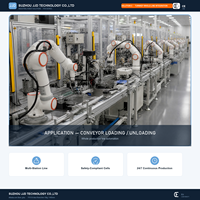 Bras robotisé industriel clé en main FR10 10 kg 6 axes, système de chargement et de déchargement pour ligne de production électronique, conception de poste de travail personnalisée