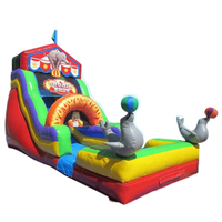 Le monde animal gonflable videur maison toboggan cirque toboggan sec gonflable pour les enfants à vendre