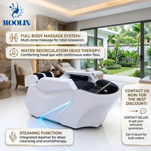 MOOLIN Lit de massage capillaire multifonctionnel moderne et automatique, fauteuil de lavage de cheveux électrique pour salon de coiffure - Product Image 4