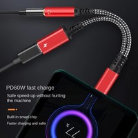 Precio directo de fábrica USBC a 3,5mm Audio Video Jack PD 33W Jack adaptador Hifi DAC Aux Audio Splitter para teléfono móvil portátil