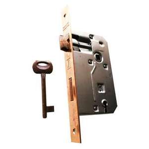 BONAITI E35 Cerradura de puerta delantera de borde cuadrado 'Patent' bronceado para puertas de madera Accesorios interiores - Product Image 3