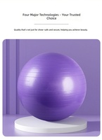 Ballon de yoga en PVC 75 cm, lisse et givré, multi-tailles, pour fitness, pilates et exercices