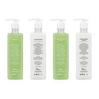 Distributeur de shampooing suspendu GRS en plastique recyclé avec ligne de liquide visible, distributeur flottant à clé, 400 ml