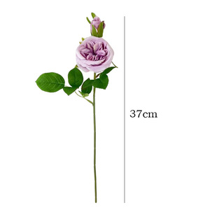 Pequeñas Rosas Artificiales Austin, Arreglo Floral de Seda Morada para Decoración del Hogar y Accesorios de Boda - Product Image 5