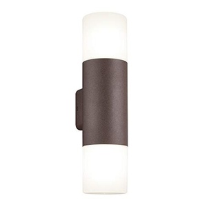 Applique da parete IP44 in alluminio con finitura effetto ruggine, compatibile con 2 lampadine E27, ideale per esterni e ambienti umidi. - Product Image 1