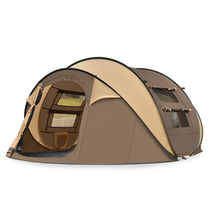 Tente d'été à ouverture rapide et automatique pour 2, 3 ou 4 personnes, idéale pour le camping en famille, la plage, la randonnée, les voyages, en polyester, une chambre, facile à monter, pour l'extérieur - Product Image 1