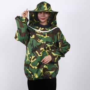 Nouvelle combinaison <span class=keywords><strong>et</strong></span> chapeau d'apiculture respirants anti-abeilles, ensemble camouflage vert, vêtements anti-abeilles - Product Image 6