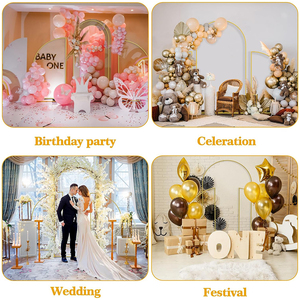 Lot de 3 Supports d'arche de mariage en métal pour toile de fond, décoration florale et d'arche de ballons pour mariages, baby showers, fêtes d'anniversaire en extérieur et jardins - Product Image 6