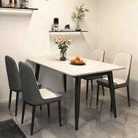 Juego de Comedor Moderno de Mesa y 6 Sillas