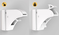 Verrou de sécurité magnétique invisible pour armoire, sans perçage, avec clé magnétique pour la protection des tiroirs et des placards à la maison