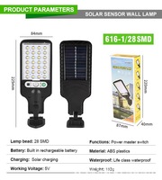 Lampe murale solaire LED extérieure IP65 avec détecteur de mouvement, étanche, lumière du jour, petite décoration de jardin, éclairage de patio, cour, rue