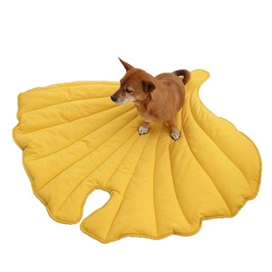 Pet <b>Cooling</b> Mat Leaf Shaped Yellow Cotton Washable Non Slip Dog Summer <b>Pad</b> - Product Image 5