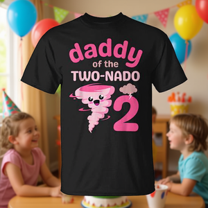 Camiseta Daddy Of The Two Nado, camiseta para fiesta de 2.º cumpleaños para niños - Product Image 3