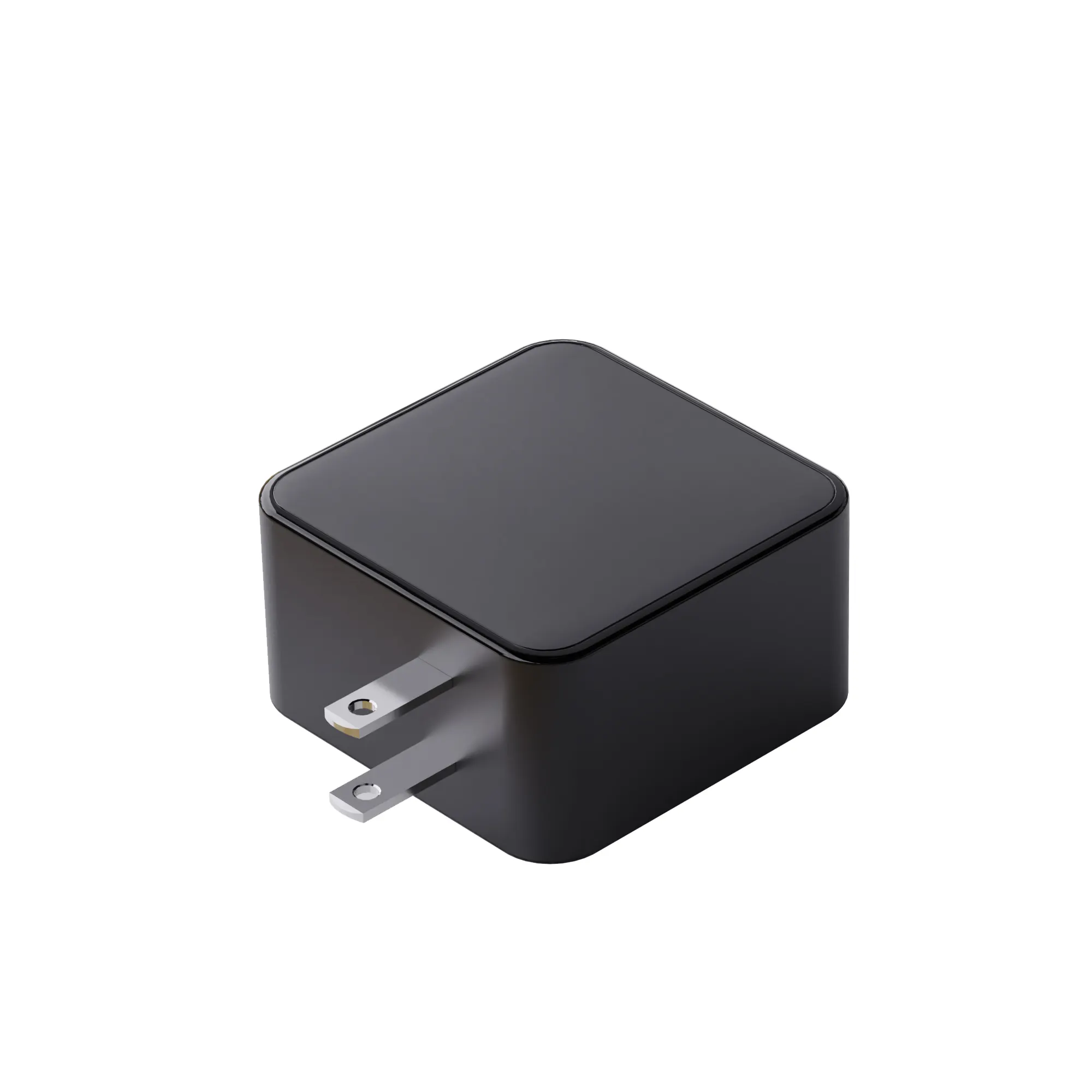 Chargeur d'ordinateur de téléphone portable à port C unique à broche pliable PD65w standard américain noir