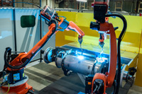 Robot de soudage à 6 axes KUKA KR8 R2100-2 Arc HW avec moteur PLC - Haute précision, charge utile de 8 kg, IP65