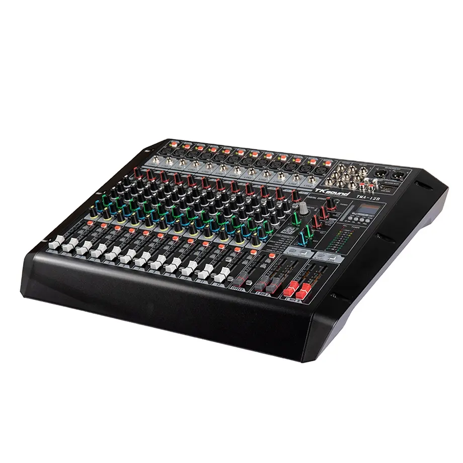 TKsound Hot sell audio mixer 12 channel professional mixer console music audio dj mixer console