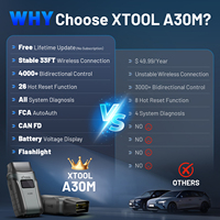 Herramienta de Diagnóstico Automotriz OBD2 XTOOL Anyscan A30M, Escáner de Sistema Completo Android/IOS con Lector de Códigos de Control Bidireccional BT/Wifi