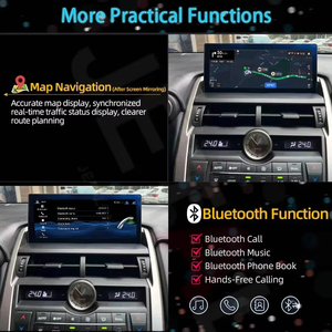 หน้าจอ Linux ขนาด 10.25 นิ้ว รองรับการเชื่อมต่อแบบ Mirror Link พร้อมระบบนำทาง GPS สำหรับ Lexus NX ปี 2014-2021 อัปเกรดระบบไร้สาย CarPlay เครื่องเล่นวิทยุในรถยนต์ หน้าจอ IPS - Product Image 2