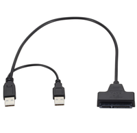 Adaptador de Cable para disco duro SATA SSD y HDD, 22 Pines, USB 2,0 a HDD de 2,5 pulgadas, 7 + 15 pines