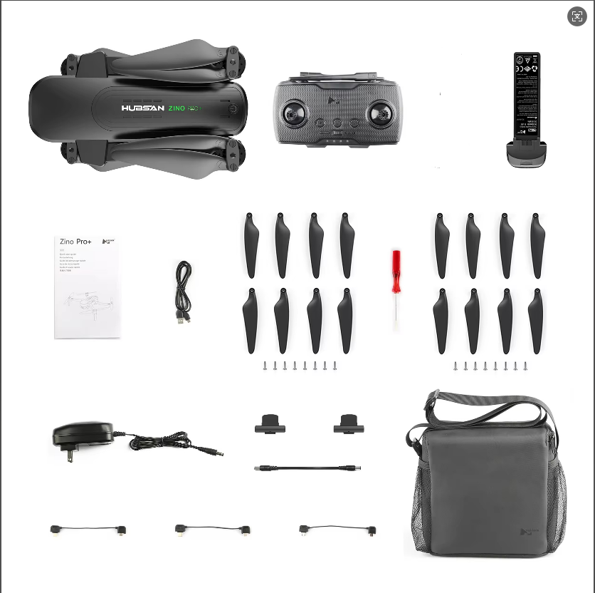 HUBSAN ZINO PRO Plus Drone with 4K UHD Camera & Battery Bag