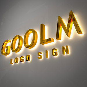 Biển hiệu chữ nổi bằng thép không gỉ mạ vàng, đèn LED chiếu sáng, chữ nổi 3D trang trí, dành cho salon làm đẹp - Product Image 6